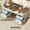 thumbnail image 2 of Vabches Farmhouse Executive Desk with 2 Large File Drawers and 5 Drawers, 60" Executive Desk, Workstation Table for Study, 2 of 8