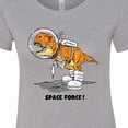 thumbnail image 4 of Inktastic Space Force Dinosaur Astronaut Women's T-Shirt, 4 of 5
