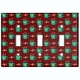 thumbnail image 2 of Metal Light Switch Wall Plate Outlet Cover (Coffee Espresso Mocha Cup Orange Heart Brown - Triple Toggle), 2 of 2
