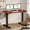 Mahogany, variant on FLEXISPOT Adjustable Height Hooks and Control Panel Black Standing Desk, Mahogany