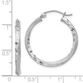 thumbnail image 5 of Auriga Fine Jewelry 925 Sterling Silver Satin Diamond-cut 2.5x25mm Twisted Hoop Earrings for Women, 5 of 7