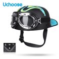 thumbnail image 2 of 2023Uchoose DS Gorra de béisbol Casco Cascos retro Verano Motocicleta Casco Vintage Cara abierta Scooter Cruiser Chopper Gangster, 2 of 5