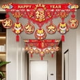 thumbnail image 5 of Spring Festival Home Ornament Art  paper Traditional Dragon Lunar Year Garland Wall Hanging Lunar Year Banner Hollow Pennant New Year Banner 2, 5 of 8