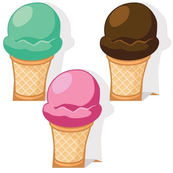 Beistle 53963 3-D Ice Cream Centerpieces