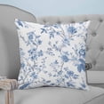 thumbnail image 4 of Pillow Covers 26x26 Set of 2, Blue White Spring Floral Throw Pillow Covers Decorative Couch Cushion Cover, Summer Botanical Birds Microfiber Soft Square Pillowcases for Bedroom Living Room Sofa, 4 of 7
