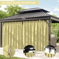 thumbnail image 3 of Pakunoda 11.5' X 6.5' Gazebo Universal Replacement Privacy 4-Panel Curtains, Waterproof Outdoor Curtains Light Yellow Sidewall with Zipper for Patio Garden Backyard 10' X 13' Gazebo, Curtain Only, 3 of 8