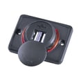 thumbnail image 2 of Homekingdee Dual USB Car Charger Socket with LED Light - 12V 24V Input for Cars, Buses, Boats, 2 of 7