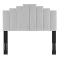 thumbnail image 6 of Headboard, Full Queen Size, Velvet, Light Grey Gray, Modern Contemporary Urban Design, Bedroom Master Guest Suite, 6 of 9