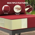 thumbnail image 5 of Gymojoy Outdoor Wicker Furniture Cushion Set, 24 x 24 x 6 Thicken Deep Seat Patio Chair Cushions, Red, 6 Sets, 5 of 10