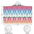 thumbnail image 3 of Wearable Blanket,Rainbow Ethnic Pattern Hooded Wearable Flannel Blanket for Adults & Teens,Winter Poncho Shawl Wrap Cape Cozy Anti-Pill,60"x80", 3 of 5