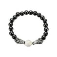 thumbnail image 2 of Kiplyki Ladies Personality Fashion Oval Magnetic Black Gallstone Beaded Beach Anklet, 2 of 9