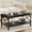 Black, variant on LazySpin Industrial Rectangle Wood Coffee Table for Living Room, Rustic Brown