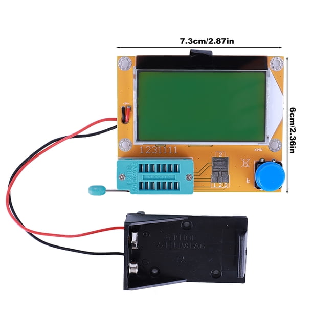 Medidor ESR Transistor LCR-T4 LCD Diodo Triodo Capacitancia Probador (Caja de batería)
