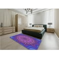 thumbnail image 5 of Ahgly Company Machine Washable Indoor Square Transitional ly Purple Area Rugs, 7' Square, 5 of 7