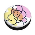 thumbnail image 3 of ZNDUO Simple Colorful Woman Pattern Spare Tire Cover, Universal Fit for Jeep Trailer RV SUV Camper Vehicle Waterproof Dust Tire Cover 15 inch, 3 of 8