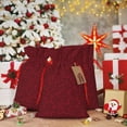 thumbnail image 6 of Naloa Burgundy Floral Drawstring Christmas Bags, 3D Xmas Gift Bags, Christmas Wrapping Bags, Xmas Goodie Bags, Treat Pouch Bags, Party Favor Bags-Medium, 6 of 9