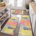 thumbnail image 2 of Pioneer Flower Floral Print Pattern Kitchen Rugs Sets Of 3,Kitchen Runner Rugs Non Skid Washable,Decorative Kitchen Floor Mats for Kitchen,Sink,Laundry,17"x30"+ 17"x47" + 17"x59", 2 of 6