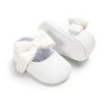 thumbnail image 4 of Baby Girls Bowknot Shoes Newborn Mary Jane Flats Rubber Sole Fisrt Walkers Princess Dress Shoes, 4 of 5