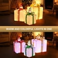thumbnail image 3 of Christmas Lighted Gift Boxes, Set of 3 Christmas Decorations with LED Lights, 3 of 8