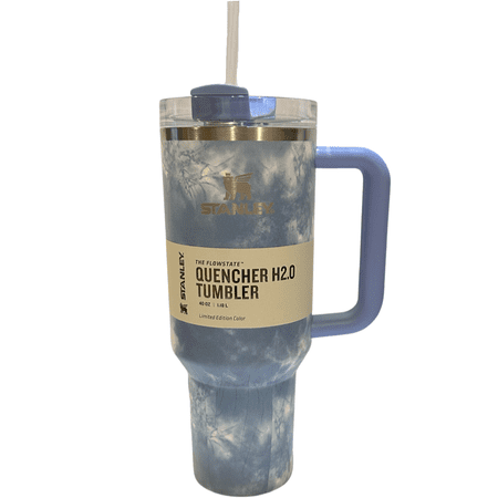 Stanley 40oz Stainless Steel Tumbler H2.0 Flowstate Quencher - Limited Edition Color OCEAN BLUE TIE-DYE (NEW 2023)