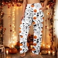 thumbnail image 2 of XINPING Couples Pajama Pants Halloween Matching Sets Holiday Pj Pants Cute Soft Pajama Pant with Pockets Lounge Relaxed Fit Comfort Daily Wear, 2 of 5