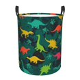 thumbnail image 1 of Fotbe Colorful Dinosaurs Cesto de Ropa con Asas, Cesto Impermeable de Gran Capacidad, Bolsa de Lavado para Dormitorio, Cesto de Ropa con Ruedas y Asas-Medium, 1 of 6