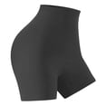thumbnail image 7 of felwors V Back Biker Shorts High Waist Scrunch Lifting Workout Yoga Running Training Grey for Size M, 7 of 7