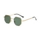 thumbnail image 1 of Gafas de Sol Retro Qarigey UV400 Metal Hexagonales Verde Negruzco, 1 of 6
