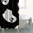 thumbnail image 4 of Black Halloween Ghost Silhouettes Shower Curtain 36"x72" ,Bathroom Decorative Shower Curtains Set with 12 Hooks,Modern Waterproof Washable Shower Curtain, 4 of 6