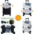 thumbnail image 5 of Luggage Cover Approved Travel Suitcase Protector Vintage Retro Elastic Washable Baggage Covers for 25-28 inch Luggage (L), 5 of 6