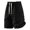 Black, variant on Men's Casual Shorts Solid Color Drawstring Summer Textured Knit Pattern Minimalist Beach Shorts
