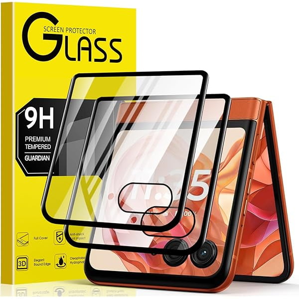 ccwmincc (2 Pack) for Motorola Razr 2024 Front Screen Protector, Moto Razr 2024 Case Friendly Tempered Glass Screen Cover, Bubble Free Anti Scratch Screen Protector for Razr 2024