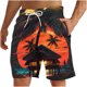 thumbnail image 2 of Puntoco Pantalones Cortos De Playa Para Hombre Con Bolsillo Con Cordón Y Pantalones Cortos Estampados X10 Negro L,Pantalones Cortos Hombre, 2 of 4