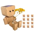 thumbnail image 7 of Shaking Feet Wooden Doll with 12pcs Magnetic Expressions,Shaking Wooden Man Figurine for Car Dashboard,Funny Cars Ornaments with Spring Legs,Wood Desktop Decor, 7 of 7