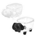 thumbnail image 4 of 2 Pcs Mini Storage Container Transparent Dustproof Removable Calf Elephant Desktop Container, 4 of 8