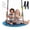 Blue, variant on edx 40" Flying Saucer Swing for Kids, 33"-63" Adjustable Height Tree Swing with 4 Detachable Velcro Flags, Outdoor Swing Sets for Backyard, Rainbow