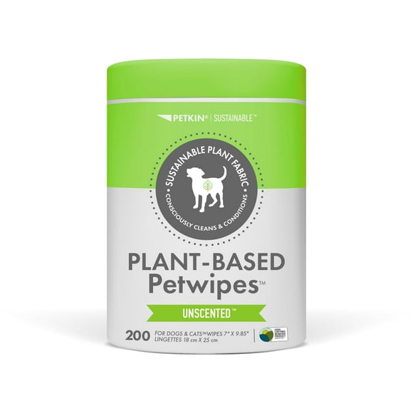 PetWipes Petkin 200 toallitas a base de plantas para perros y gatos