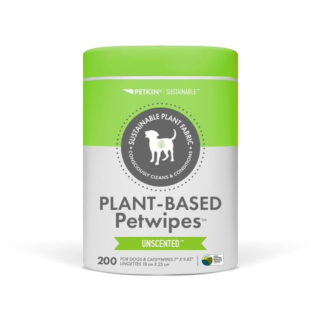 PetWipes Petkin 200 toallitas a base de plantas para perros y gatos