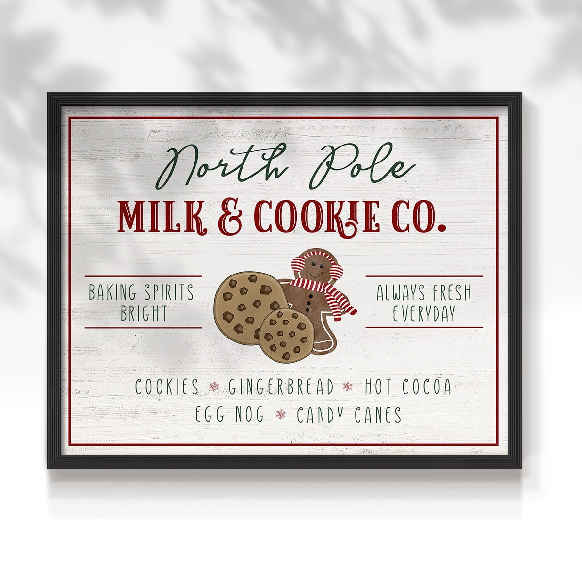 Milk and Cookie Co by Natalie Carpentieri - Restickable Framed Giclée Print