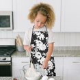 thumbnail image 4 of Pioneer Flower Floral Print Pattern Kids Aprons for Girls and Boys,Adjustable Neck Strap Toddler Aprons for Kids Cooking Baking, 4 of 7