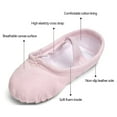 thumbnail image 3 of Stelle Canvas Ballet Shoes Spit Dance Slippers Flats Yoga Adjustable Bowknot Dance Shoes for Toddler Girls,Ballet Pink,5 Big Kids, 3 of 7