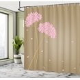 thumbnail image 4 of Ambesonne Allium Flower Shower Curtain, Floral Design Swirls, 69"Wx75"L, Cocoa Rose, 4 of 4