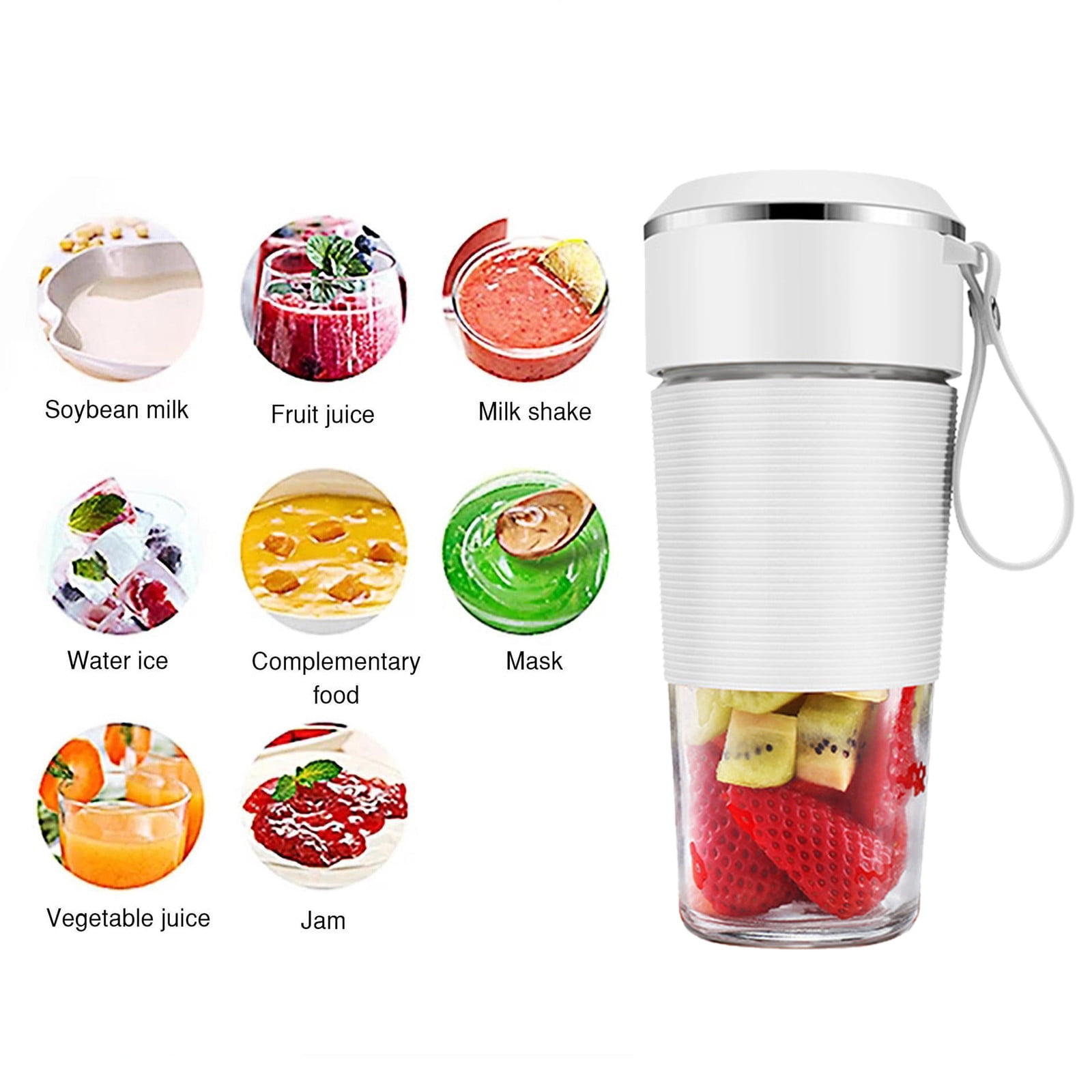 Dengmore Portable Blenders Personal Blenders For Shakes And Smoothies Fruit Juicer USB Rechargeable With 6 Blades Handheld Blenders For Sports Travel And Outdoors