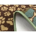 thumbnail image 5 of Custom Size Runner Rug Skid Resistant Backing Pick Your Own Size Rug Runner Pet Paw Teal Blue Color Animal Design Cut to Size Roll Runner Rugs By Feet Customize in USA Facility, 5 of 6