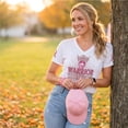 thumbnail image 3 of JULMCOMO Breast Cancer Shirts for Women V Neck Pink Ribbon Breast Cancer Awareness Short Sleeve Loose Comfy Tops Casual Survivor Support Graphic Tees White L, 3 of 7