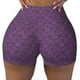 thumbnail image 2 of Fotbe Retro Florals Purple Shorts Sin Costuras – Shorts Deportivos de Cintura Alta para Mujer, Elásticos para Gimnasio, Yoga, Running o Ciclismo-X-Large, 2 of 8