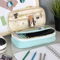 thumbnail image 4 of Wrapables Large Capacity Pencil Case, Expandable Pencil Pouch for Stationery Tools, Aqua, 4 of 6