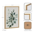 thumbnail image 6 of Kate and Laurel  Modern Minimalist Botanical Watercolor in Muted Teal Framed Wall Art by The Creative Bunch Studio, 12x16 Gold, Soft Eucalyptus Plant Art for Wall, 6 of 7