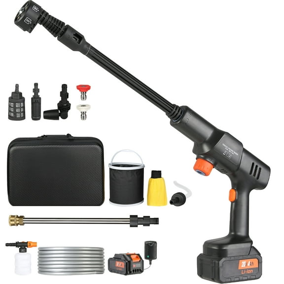 BENTISM 900 PSI Cordless Pressure Washer, 1.5 GPM Portable Power Washer with 6-in-1 Adjustable Nozzle 21 V 4.0 Ah Battery Handheld Pressure Washer with 9.84ft Hose for Cars/Patios