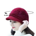 thumbnail image 6 of Fusipu Women Hat Ultra-Thick Windproof Washable Non-Fading Solid Color Keep Warm Simple Style Women Plush Lined Thermal Hat Beret Cap Decor for Outdoor Activities, 6 of 8